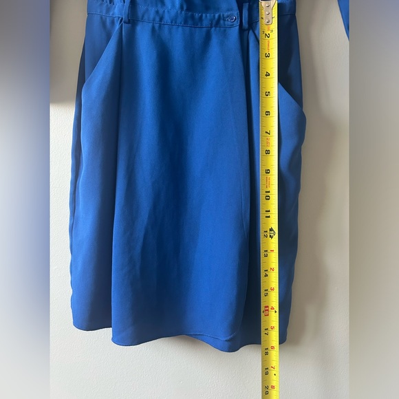 Aritzia Wilfred Faux Wrap Dress - Cobalt Blue - Size 0 - Picture 9 of 10